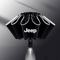 Car Led Umbrella Automatic Folding Windproof Sunshade Umbrella Sticker For Jeep TRAILHAWK COMMANDER LIBERTY Wrangler Accessories