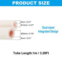 1/2/3Meter Pipe Insulation Foam Tube Heat Preservation Foam Tubing Air Conditioner Pipes Fittings for Mini Split Copper Line Set