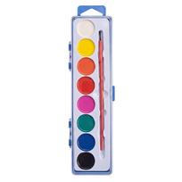 Children Semi-Dry Solid Watercolor Paint Set Multicolor Colors Cake Paints with Brush And Portable Box Kit