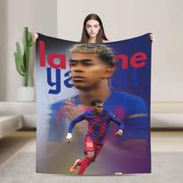 Football L-Lamine Yamal Spain Blankets Flannel Autumn/Winter   Super Soft Throw Blankets for Bedding Travel Plush Thin Quilt 100x150cm