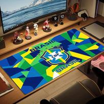 Brasil CBF Color Mouse Pad Large Gaming Table Cushion Non-slip Laptop Tablet Big Mousepad XXL Mat Mini PC Playmat With Lock edge 30cmx60cm(11.8x23.6inch)