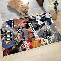 Rap Legend Eminem Collage Carpet Rug Soft Washable Anti Slip Home Living Room Sofa Mats Personalized Christmas Rug 60cmx90cm black