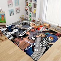 Rap Legend Eminem Collage Carpet Rug Soft Washable Anti Slip Home Living Room Sofa Mats Personalized Christmas Rug 120cmx160cm