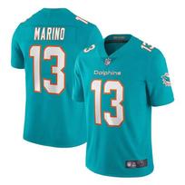 Mens Miami Dolphins 13 Marino Embroidered Football Jersey Athletic Sportswear XL