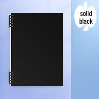 Retro Thickened Ring A5 B5 Binder Notebook Highvalue Simple Design Detachable Pages Perfect For Students Solid black [cover + refill],A4 [Blank/60 Sheets]