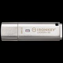 Kingston IronKey Locker+ 50 Hardware Encrypted USB Flash Drive gray