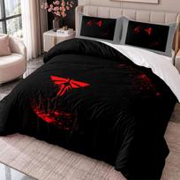The Last Of Us 3Pcs Bedding Set Duvet Cover With Two Pillowcases For Bedroom Home Decoration 135cmx200cm gray
