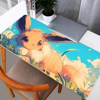 Mouse Pad Large XXL Pokemon Pikachu  Eevee Flower Field Anime Gaming Mouse Pad Large Desk Mat 30x80x0.2cm