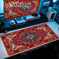 Large Big Office Xxl Carpet Cushion Gamer Desk Mat Persian Hd Mousepad Computer Accessorie Table Mats Speed NonSlip Rubber Rug 800x400x2mm