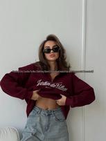 European & American Retro Print Oversize Zipper Hoodie for Autumn & Winter S gray