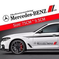 Automobilio logotipas šoninės durys lipdukas kėbulo dekoras lipdukas Mercedes Benz naujai B/C/E A klasei C200L GLC GLK CLA GLA lenktynėms modifikuotas priedas gray
