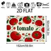 2D Fresh Tomato & Herb Backdrop Cooking Party & Food Blogging Photo Background 47.2x31.5inch/120*80cm red