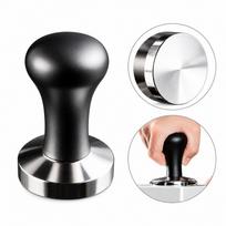 Flat Bottomed Espresso Tamper 304 Stainless Steel Constant Pressure Tamper  Coffee Barista 51mm-Iron Plating Black
