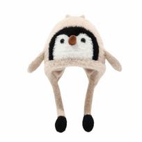 Windproof Cartoon Penguin Balaclava Hat Cute Plush Penguin Hat  Cold Weather Wear white