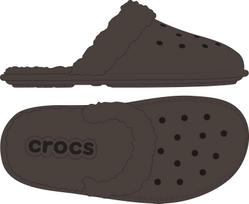 Crocs™ Classic Fuzz Scuff Dark Cocoa - 47,5