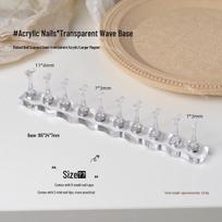 Acrylic Elevated Chess Piece Nail Holder Display Stand for Large & Small Nail Art Tools white