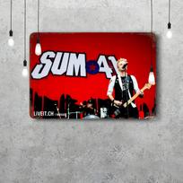 Sum 41 grupė Metaliniai ženklai sienų dekoras Vintažiniai skardos ženklai Kapitono metalinis plakatas Dekoracija barui, užeigai, klubui Sienų dekoracija 20x30cm（7.8x11.8inch） black