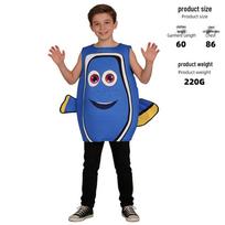 Helovino Nemo klounžuvės kostiumas - Undinėlės vaidmenų žaidimo kempinės kostiumas One Size blue