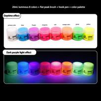 Fluorescent Acrylic Glow In The Dark Paint Brightness Luminous Student Hand Painted DIY Textile Wall Light Absorbing Pigment