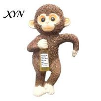 Weatherproof Resin Art Planter Hanging Monkey Statue, Plant Pot Hugger, Decorative Patio Ornament Cute Miniature Figurine for Flower Edge Decoration brown