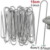 U formos Sodo Kuoleliai Didelio stiprumo Tvoros Vamzdžių Kuoleliai Velėnos Smeigės Cinkuota Kraštovaizdžio Smeigė Vejos Barjerui Laikyti Žemės Vinis 10pcs