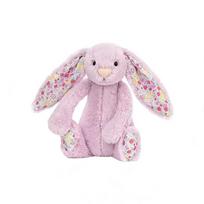 JC Bonnie Kiškio pliušinis žaislas su gėlių ausimis Kawaii kimštas lėlė Minkšta sofos pagalvė Vaikų gimtadienio dovana Kambario dekoras violetinė