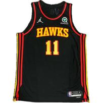 Jordan X NBA Atlanta Hawks 75th Anniversary Statement Edition Trae Young Fashionable Breathable Basketball Jersey Men jersey Black DB3441-010 M black