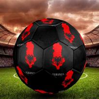 Albanijos Respublikos Salės Futbolo Kamuolys Spalvingas Mašininiu Siūlu Siūtas PVC Dydis 5 Komandinėms Treniruotėms, Varžyboms Paruoštas Patvarus Aukšto Atsitrenkimo Šauni Sporto Dovana red
