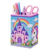 3D Beaded Pen Holder Kit, DIY Tiny 3D Pencil Holder Bead Embroidery Kit, DIY Pencil Organizer Beading Crafts, Cute Bead Art Crafts, Handmade Gift for S