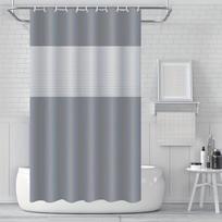 Moderni dvipusė dušo užuolaida, tankus audinys ir permatomas vaflinis vidus, atstumianti vandenį ir elegantiška, 12 kabliukų komplekte W180H210(CM)-1 Pcs