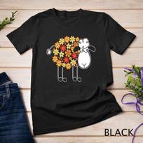 Funny Flower Sheep Design for Farming Lovers Unisex T-shirt 4XL white