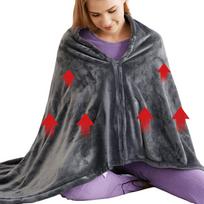 USB Electric Heated Blanket 3 Heating Levels Fleece Heated Blanket Portable Heated Blanket Cape Quickly Heated Cape Pad CHINA gray