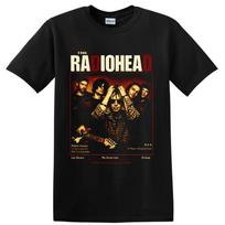 Radiohead Thom Yorke English Rock Band Guitar Portrait Graphic T Shirt Music Tee 4XL brown