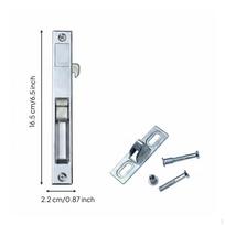 Stumdomų durų užraktas, aliuminio lydinio kabliuko saugos skydelio skląstis, lengvas montavimas, sidabrinis, vienas Silver Single Lock 16.5cm
