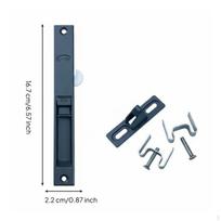 Stumdomų durų užraktas, aliuminio lydinio kabliuko saugos skydelio skląstis, lengvas montavimas, sidabrinis, vienas Gray Single Lock 16.7cm