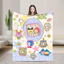 Tamagotchis Flannel Blankets  Funny Throw Blanket for  Sofa Bedding Lounge 200x150cm Quilt 75x90cm