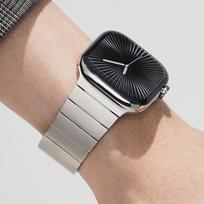 Biltin Apple Watch Metal Magnetic Strap Ultra Link Bracelet Titanium 10 9 8 Se Ultra Black/44/45/46/49Mm black