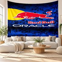 Red Bull Racing Sieninė gobelenas, Minkšto audinio sienos pakabinamas elementas, Dekoratyvinis fonas Miegamajam Namų Sienų Menas 180cmx200cm