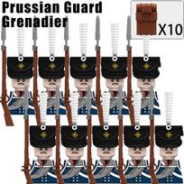 Vaikų žaislai Napoleono karai Statybiniai kaladėlės 10 vnt./partija Fusilier Lancer kareiviai Mini veiksmo figūrėlės Žaislai vaikams Kalėdinės dovanos