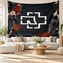 Rammstein Wall Tapestry, Soft Fabric Wall Hanging, Decorative Backdrop For Bedroom Home Wall Art 100cmx150cm white
