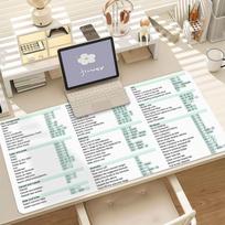 Word Excel Ppt Office Shortcuts Mouse Pad Anti Slip Rubber Edge Locked Thickened Laptop Gaming Desk Mat 800x400x2mm beige