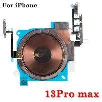 Wireless charging chip coil NFC with magnet power volume flex cable for iPhone 12 13 14 mini pro Max Plus charger panel sticker For iphone 13Pro max