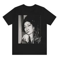 Hot Amy Winehouse T-Shirt Cotton Black S-5XL Tee Unisex T-Shirt L gray