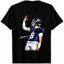 Jaxson Dart Vintage Football Graphic T-Shirt Fan Shirt Unisex Cotton Tee S blue