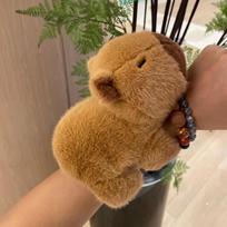 Capybara Clap Circle Žaislai Slap Snap Wrap apyrankė Kapybara Pliušinis Rankinis Žiedas Linksmas Pop Circles Vaikų Kalėdų Dovana brown