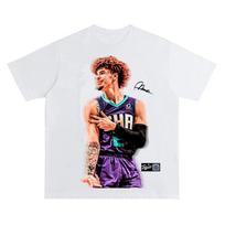 2026 Lamelo Ball Marškinėliai Unisex Krepšinio Grafinis Marškinėlis Apvalia Kaklo Juosmens Apranga Gerbėjo Viršus Madingi Kasdieniniai Drabužiai Dideli Dydžiai Apranga M white