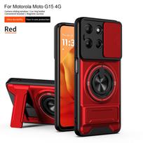 For Motorola G15 Case Moto G17 Cover Moto G15 Power G17Power Magsafe Magnetic Fold Holder Military Armor Camera Protection Cover Motorola Moto G17 black