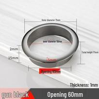 Apvalus ABS kabelio praėjimo dangtelis stalui, plastikiniai pravedimo angų dangteliai 18/25/30/40/45/55mm dydžių Gun Black