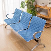 Three-Seater Linked Leather Bench Cushion for Waiting Room Chairs 52*90cm (one seat) gray