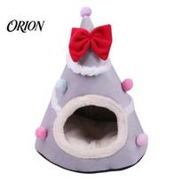 Fluffy Kitten Sleeping Nest Christmas Tree Cat Bed, Plush Cave Bed with Removable Cushion, Non-slip Non Slip for Indoor Cats Bottom, Cozy Pet